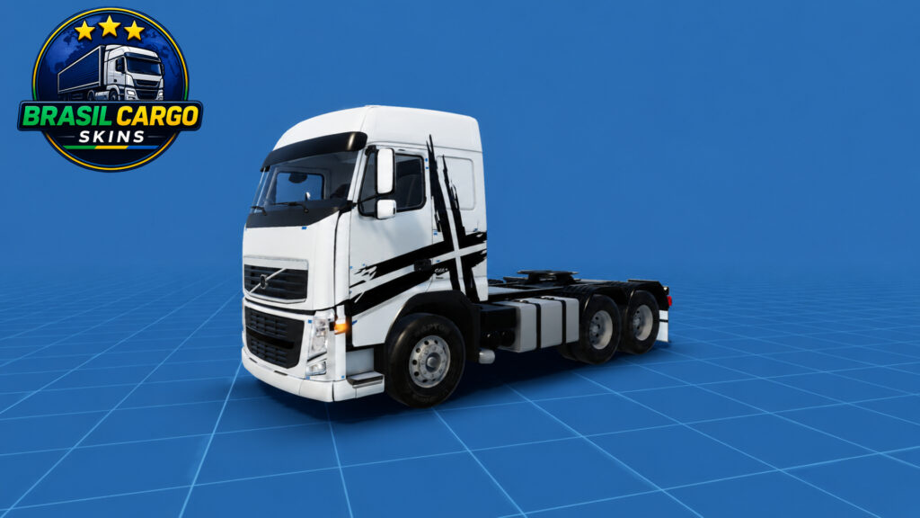 Skin F460 Branco Quatro Listras Realista